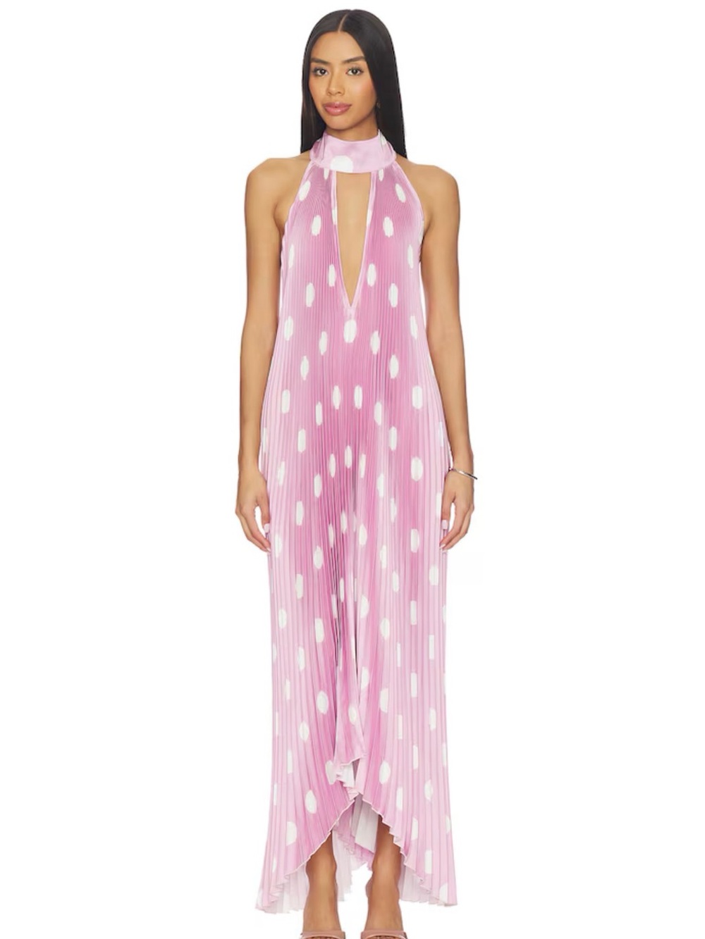 L’IDEE OPERA GOWN IN POLKA PINK